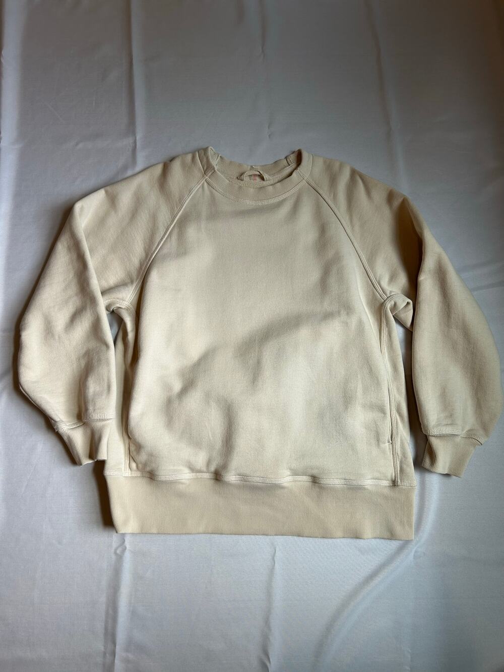 Free People Movement A Cut Above Crew Neck Sweatshirt Tofu Cream Large